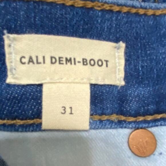 Madewell Jeans Womens 31 Cali Demi Boot Button Fly Mid Wash Streetwear Denim NWT - Picture 10 of 11